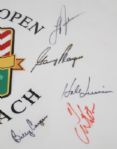 Multi-Signed 2000 U.S. Open Pebble Beach Flag - 100th JSA COA