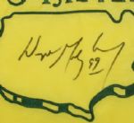 Wayne Gretzky Signed Undated Masters Embroidered Flag JSA #Y01298