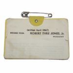 1975 Masters Badge - Jack Nicklaus Winner