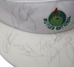 Butler National Visor Signed by 8 Major Winners - Stewart, Seve, Watson, and more JSA COA