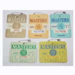 Lot of Five Masters Series Badges - 1984, 1985, 1987, 1988, and 1989