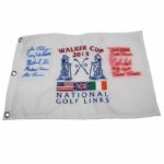 2013 USA Team Signed Walker Cup Embroidered Flag-Scarcly Seen Flag- JSA COA