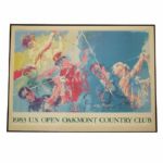 1983 LeRoy Neiman US Open Oakmont Signed Framed Original Poster - JSA COA