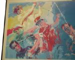 1983 LeRoy Neiman US Open Oakmont Signed Framed Original Poster - JSA COA