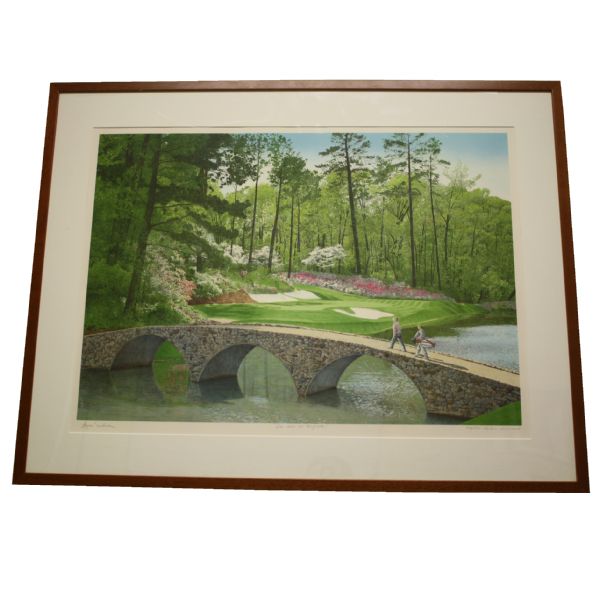 Byron Nelson Signed Limited Edition Litho 412/500 12th At Augusta by Helen Rundell JSA COA