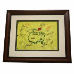 Masters Champs Flag W/Seve, Arnie, Jack & Gary (19 signatures) - James Spence Cert# X05997