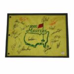 Masters Champs Flag W/Seve, Arnie, Jack & Gary (19 signatures) - James Spence Cert# X05997
