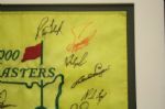 Masters Champs Flag W/Seve, Arnie, Jack & Gary (19 signatures) - James Spence Cert# X05997