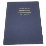 1949 Hard Cover Bound US Open Program with Cary Middlecoff Stamped Sig - Medinah C.C