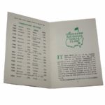 1952 Masters Spectator Guide - Spectacular Condition! 