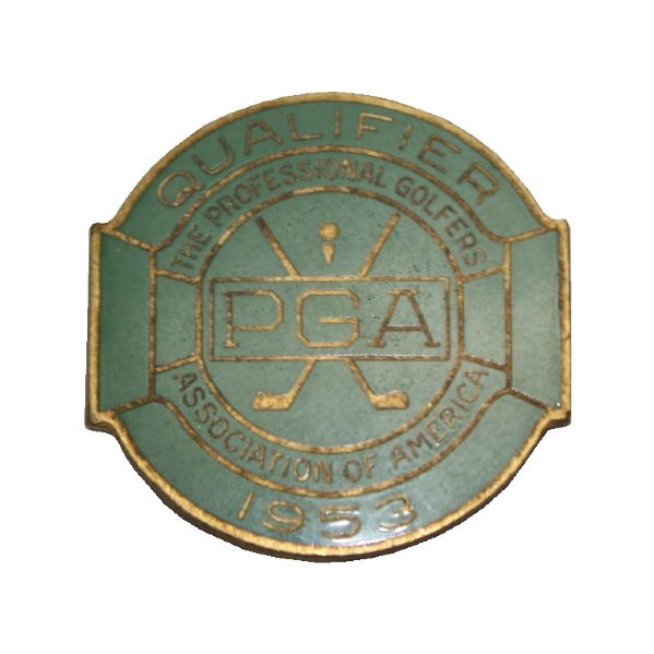 Jack Flecks 1953 PGA Championship Contestant Pin-First PGA of his career