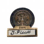 Jack Flecks 1984 US Senior Open Contestant Pin-Oak Hill Miller Barber defeats Palmer