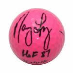 Hall of Famer Nancy Lopez Signed Hot Pink Golf Ball with HOF Inscription JSA COA