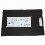 Gene Sarazen SGC Slabbed Signed Check