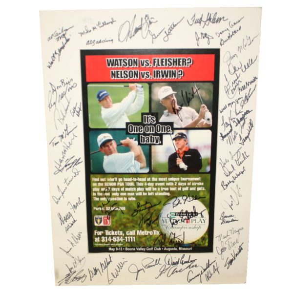 Senior Match Play Championship Signed by Over 50 with Archer, Wall, Trevino, etc JSA COA