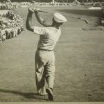 1950 Mounted Photo Ben Hogan One Iron Shot by Peskin from Life Magazine
