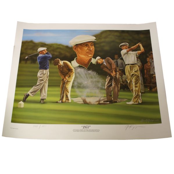 Ben Hogan 1953 Signed and Numbered Alan Zuniga Print #1568/1953 JSA COA
