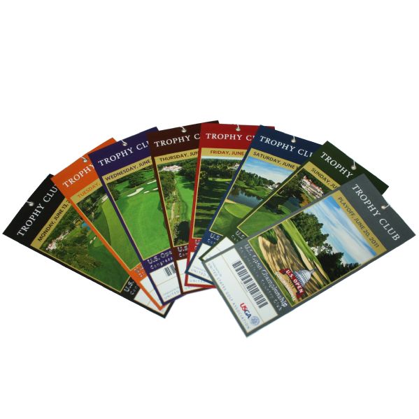 Full Unused Set of 8 Tickets from 2011 US Open - Rory McIlroys 1st Major Win