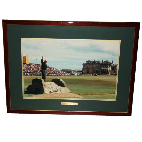 Arnold Palmer Signed Deluxe Framed St. Andrews Farewell Photo JSA COA