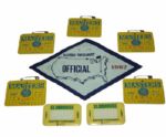1987 Masters Lot: 5 Grounds Badges, 2 Clubhouse Badges, and a Parking Pass