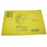 Tiger Woods 2004 Accenture Match Play Champion Single Signed Flag-40th Career Win
