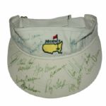 Multi-Signed Masters Champs Visor - 17 Sigs: Player, Nicklaus, Watson, Nelson, JSA COA
