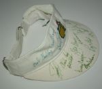 Multi-Signed Masters Champs Visor - 17 Sigs: Player, Nicklaus, Watson, Nelson, JSA COA