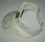 Multi-Signed Masters Champs Visor - 17 Sigs: Player, Nicklaus, Watson, Nelson, JSA COA