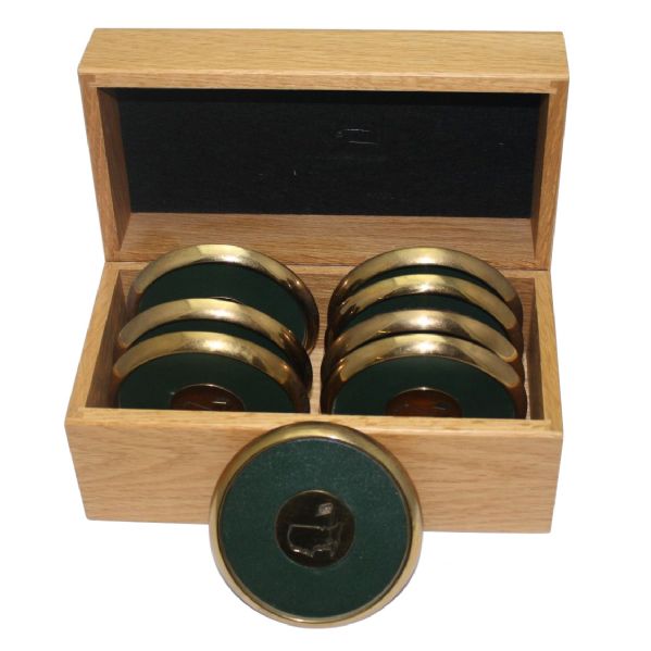 Augusta National Logo Large Coasters in Presentation Box - Set of 8-Never Offered!
