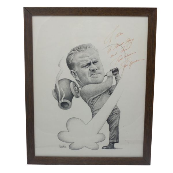 The Bomber Caricature Sketch of Jack Nicklaus Signed by Jack (Pers.)