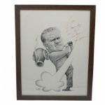 The Bomber Caricature Sketch of Jack Nicklaus Signed by Jack (Pers.)