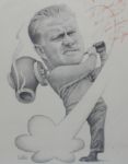 The 'Bomber' Caricature Sketch of Jack Nicklaus Signed by Jack (Pers.)