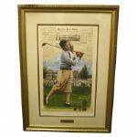 Bobby Jones Deluxe Framed Offset Lithograph 283/650-The Third Leg, Interlachen C.C.