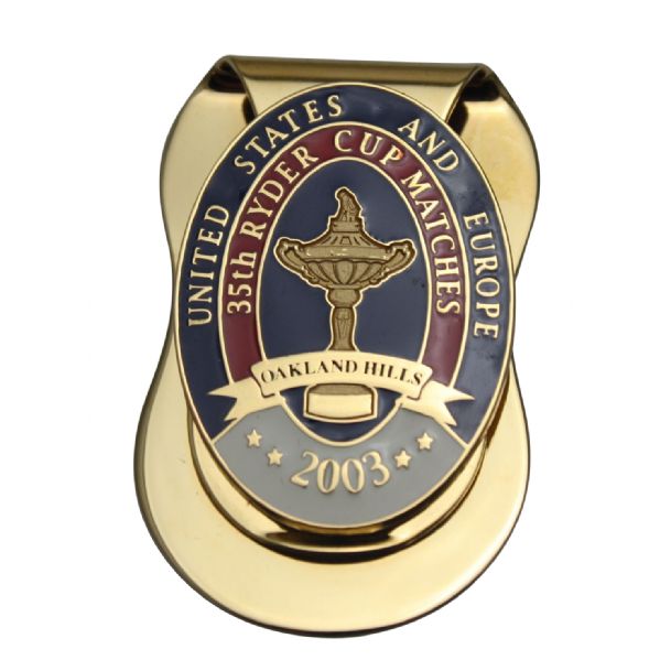 2003 Phantom Ryder Cup Money Clip-Oakland Hills-9/11 Altered Plans-Most Destroyed!