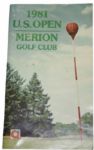 1981 US Open Merion Program with Nicklaus, Crenshaw, Irwin, and Sutton Autographs