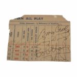 Craig Wood, Bob Hope, and Bing Crosby Cut Sigs - 3 H.O.F. Golfers PSA DNA#Q04994