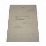  Signed Letter/Envelope to Jack Fleck from Dwight D. Eisenhower - Strong Golf Content