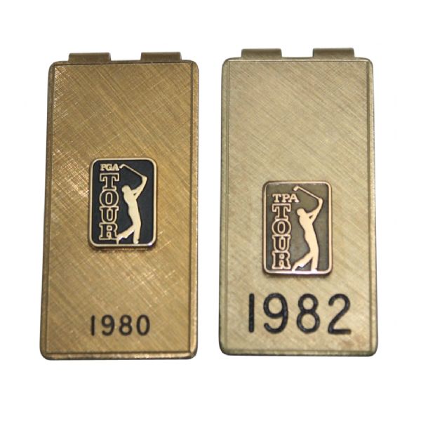 Jack Flecks 1980 and 1982 PGA Championship Money Clips
