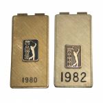 Jack Flecks 1980 and 1982 PGA Championship Money Clips