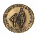 Jack Flecks USGA Centennial Medallion-Presented as 55 Open Champ-Depicts Ouimet