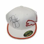 Rickie Fowler Signed White with Orange PUMA Hat JSA COA