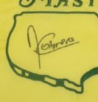 Angel Cabrera Signed Masters 2009 Embroidered Flag JSA COA