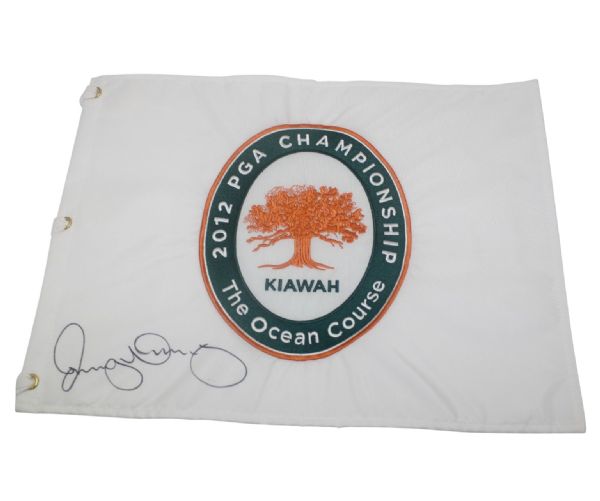 Rory McIlroy Signed 2012 PGA Championship Embroidered Flag - Kiawah JSA COA