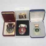 Jack Fleck Lot of Three Canterbury Senior Champ. Money Clips - 1983, 1985, and 1986