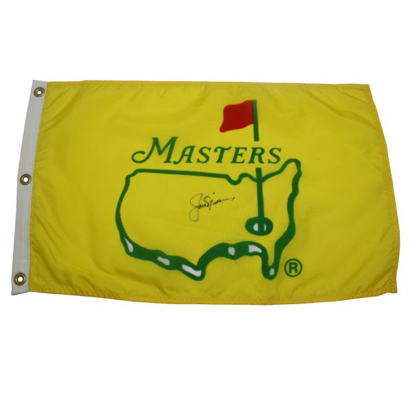 Jack Nicklaus Signed Vintage Undated Masters Flag JSA COA