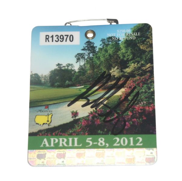 Bubba Watson Signed 2012 Masters Badge JSA COA