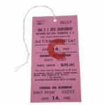 1980 US Open 3rd Round Full Ticket - Baltusrol - Nicklaus Victory