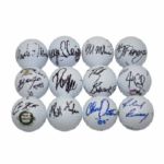 Lot of Twelve: US Amateur Champions Signed Golf Balls JSA COA