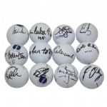 Lot of Twelve: OPEN Champions Signed Golf Balls JSA COA
