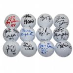 Lot of Twelve: US Amateur Champions Signed Golf Balls JSA COA